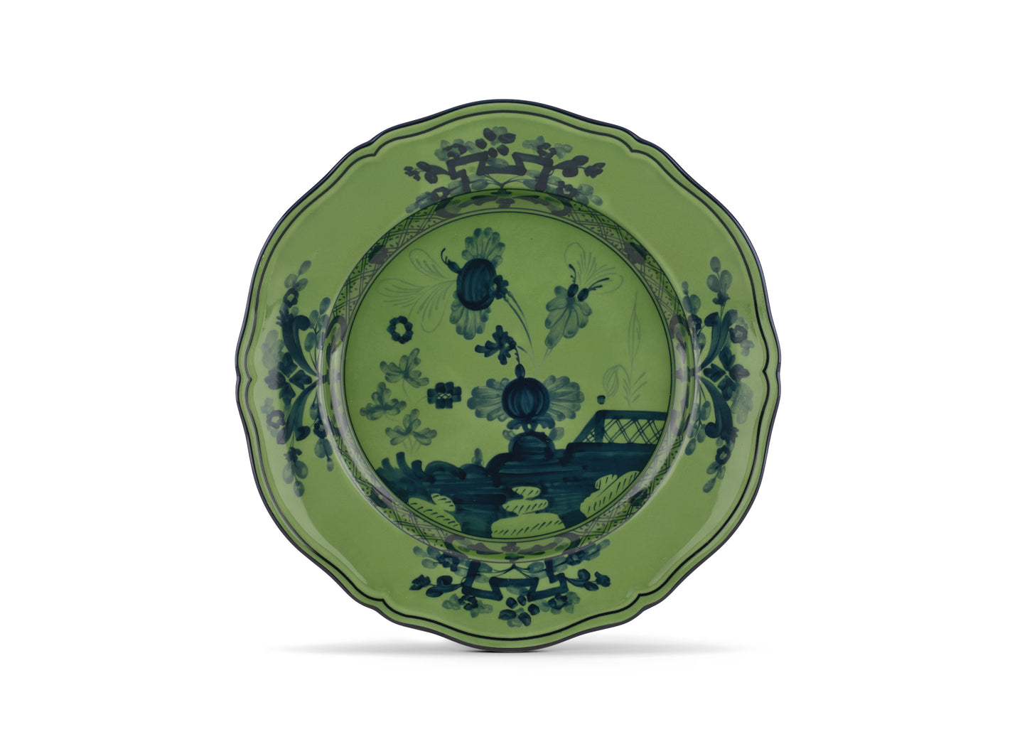 Oriente Italiano Malachite Round Platter by Ginori 1735