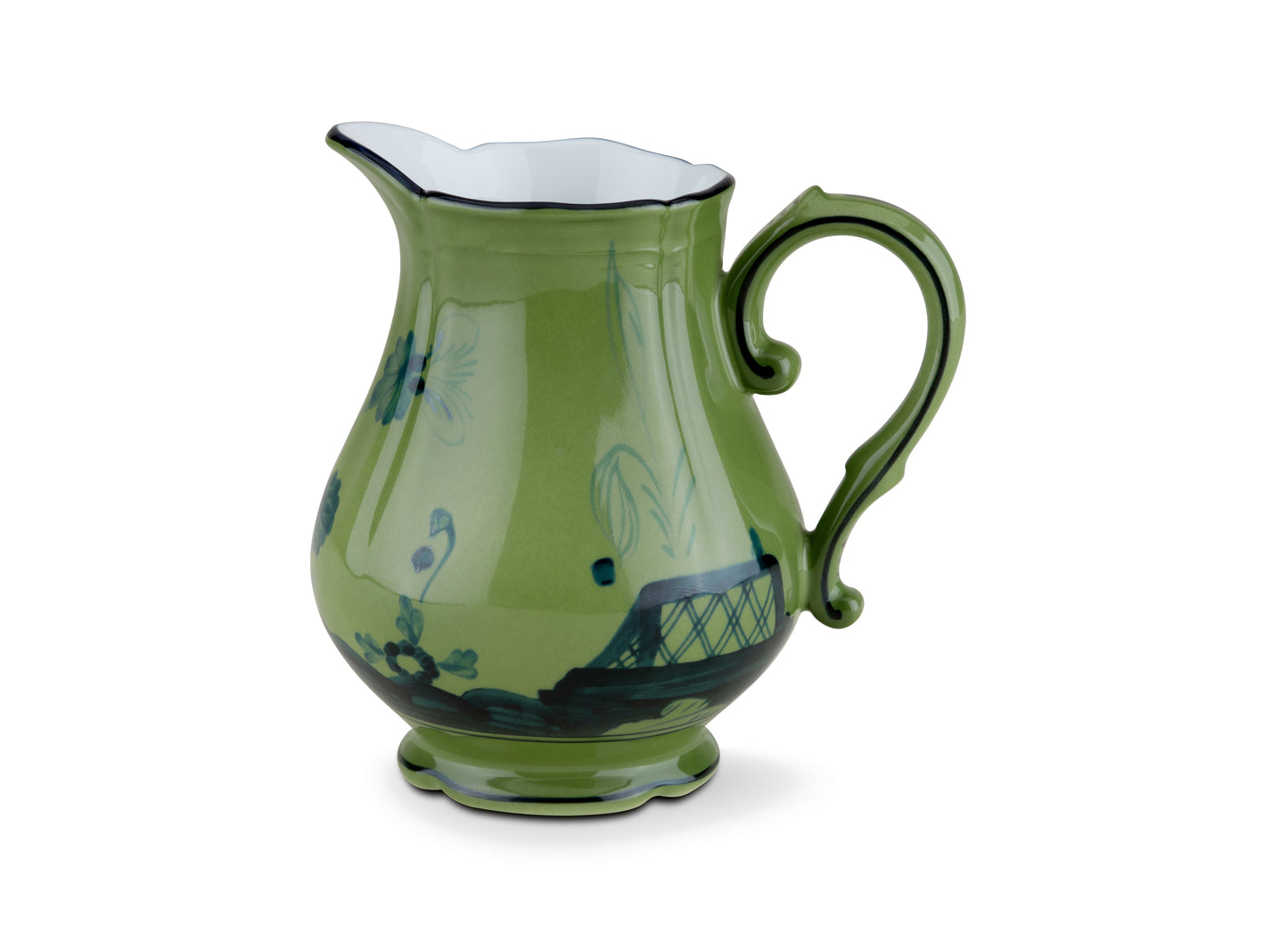 Oriente Italiano Malachite Milk Pitcher by Ginori 1735