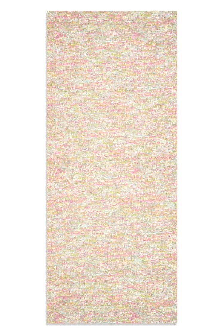 Marble Fan Linen Tablecloth 65x118"