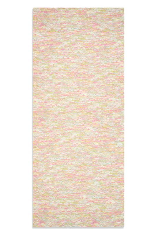 Marble Fan Linen Tablecloth 65x118"