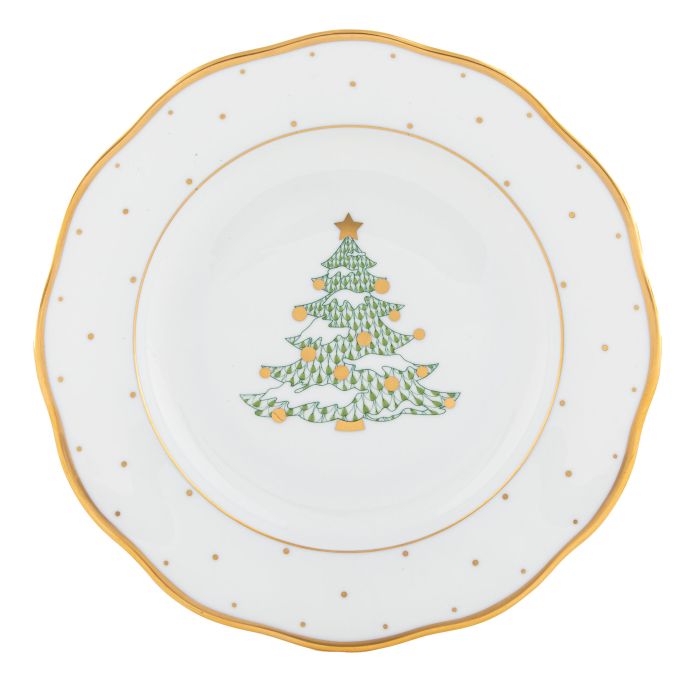 Christmas Tree Dessert Plate