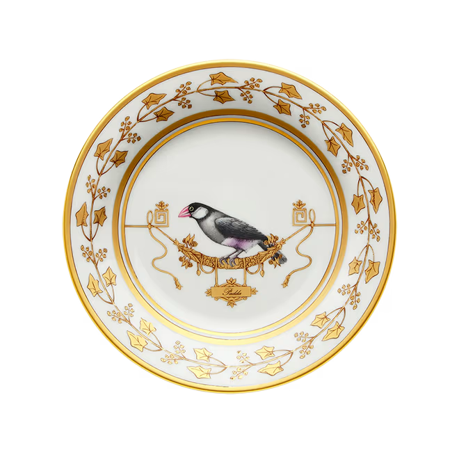 Volière Padda Bread Plate by Ginori 1735