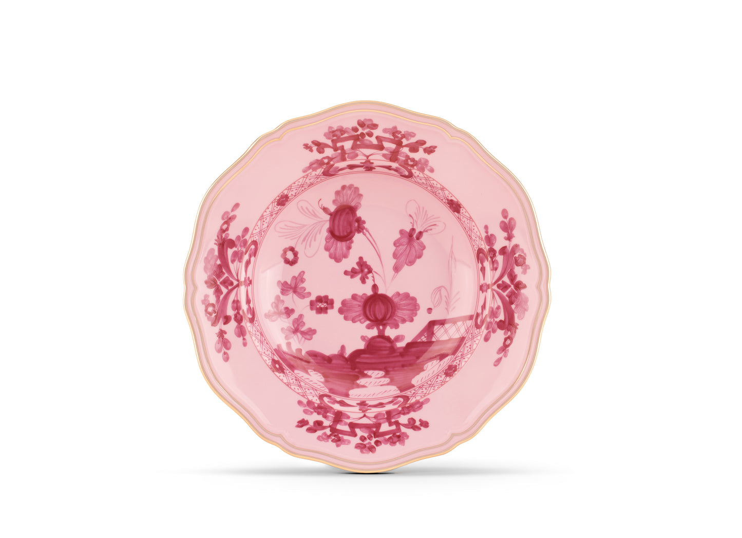 Oriente Italiano Porpora Rim Soup Plate by Ginori 1735