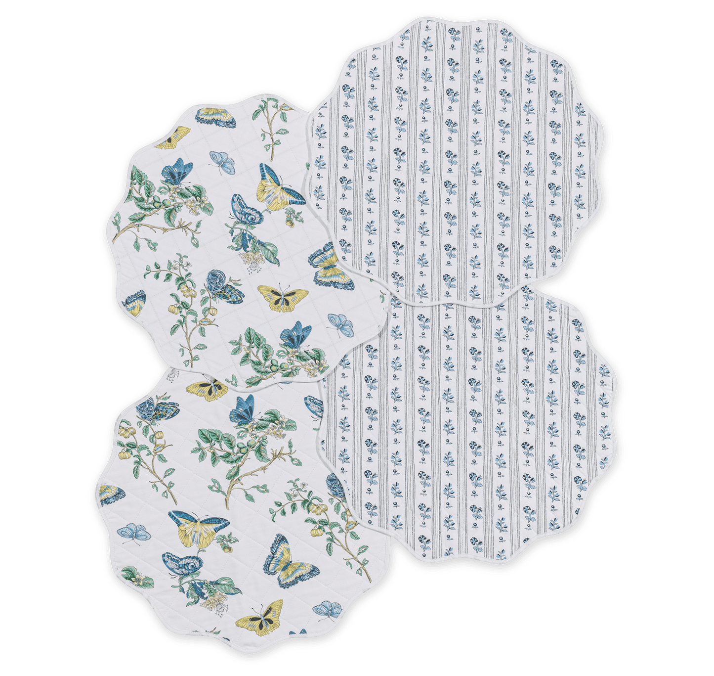 Reversible Quilted Placemat - Baudin Blue
