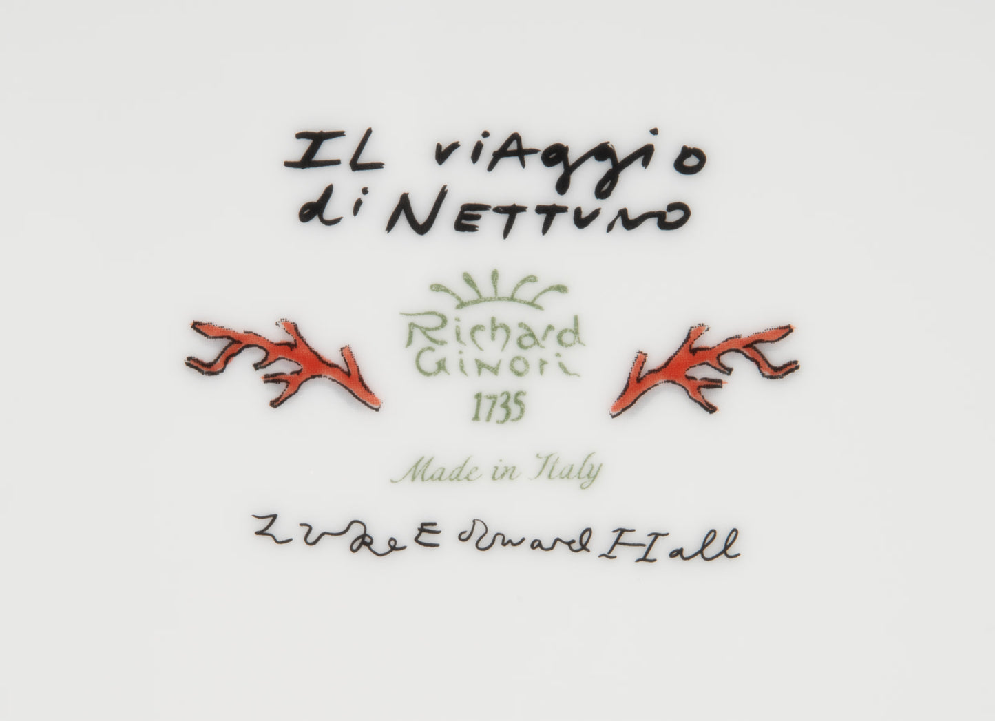 Il Viaggio di Nettuno Pink Square Change Tray by Ginori 1735