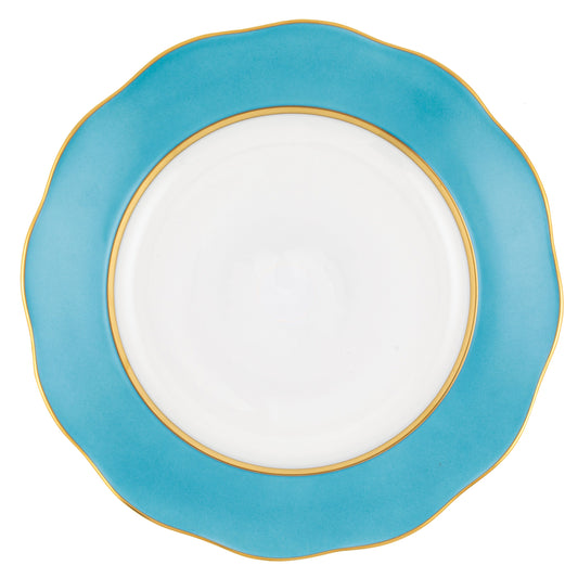 Herend Silk Ribbon Dessert Plate - Turquoise