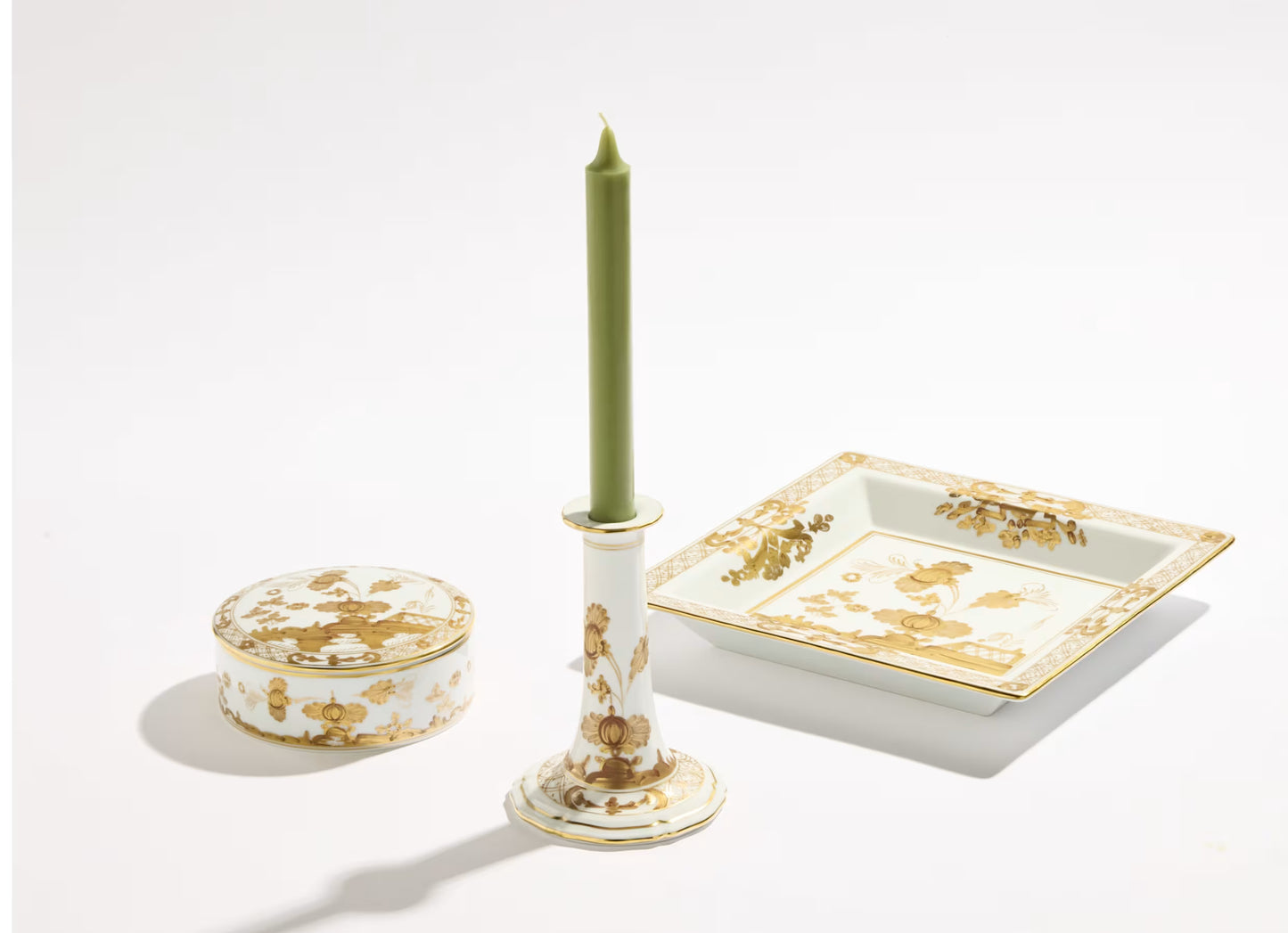 Oriente Italiano Aurum Candleholders by Ginori 1735