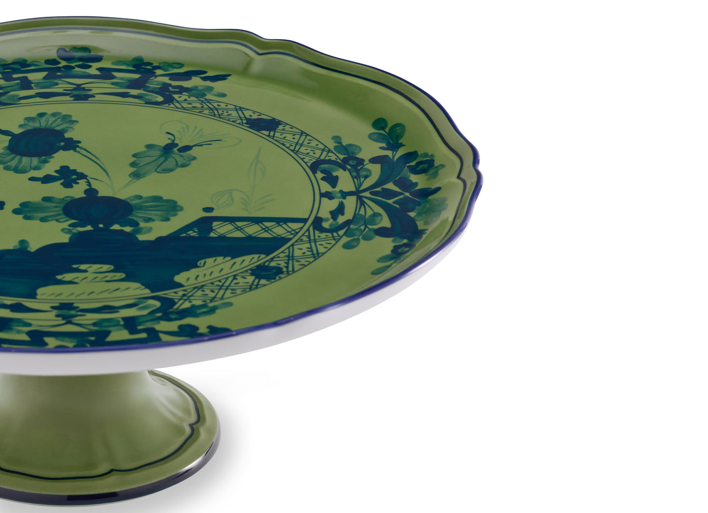 Oriente Italiano Malachite Cake Stand by Ginori 1735