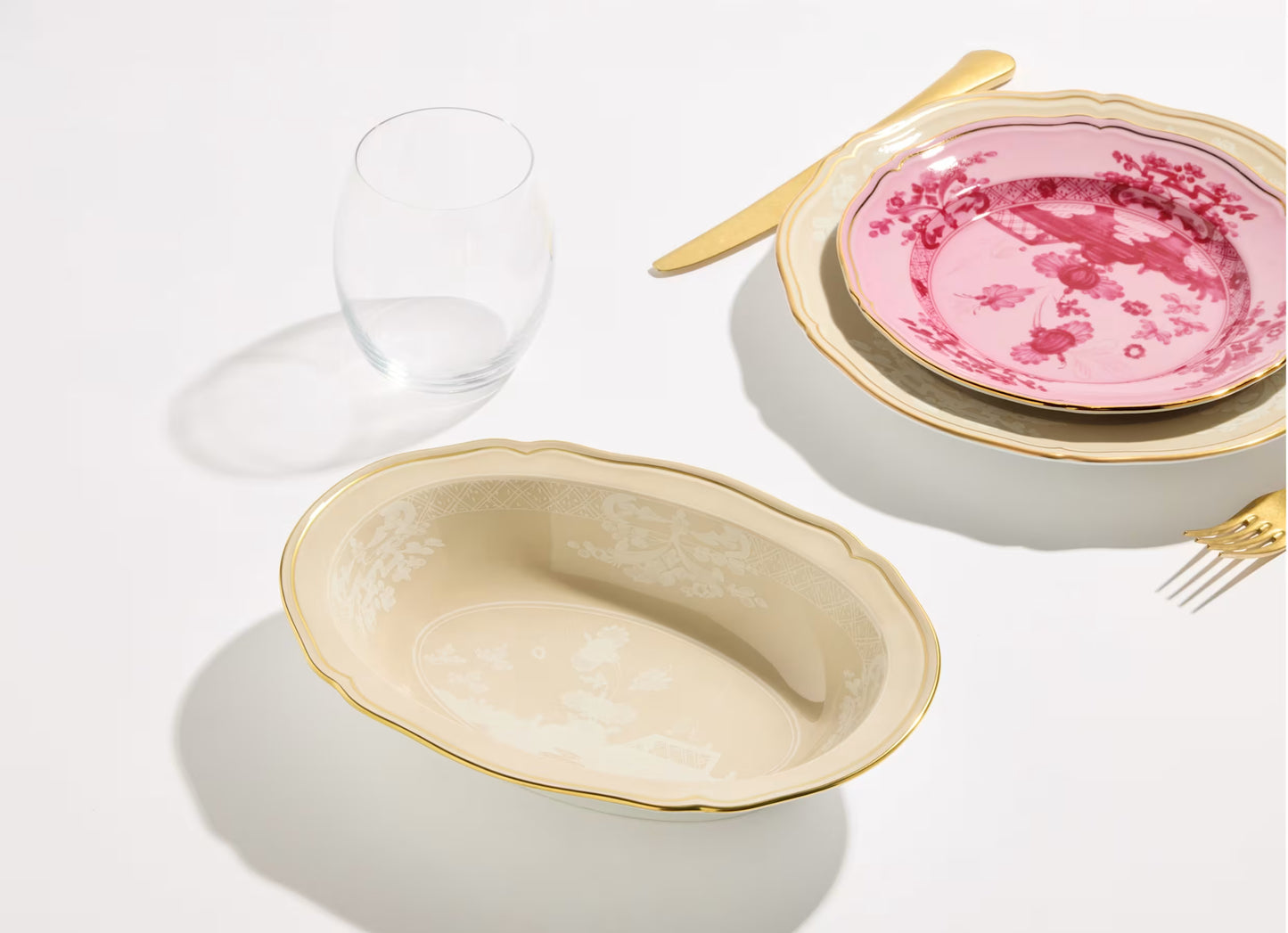 Oriente Italiano Meringa Oval Bowl by Ginori 1735