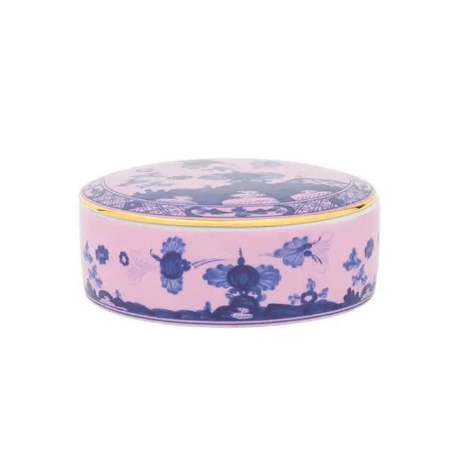 Oriente Italiano Azalea Round Box With Cover by Ginori 1735