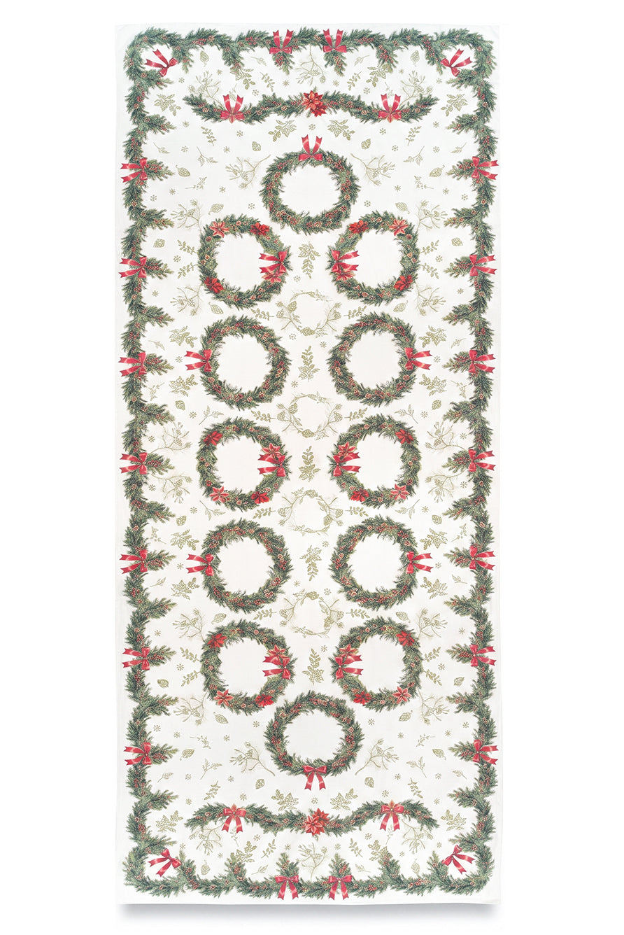 Garland linen tablecloth