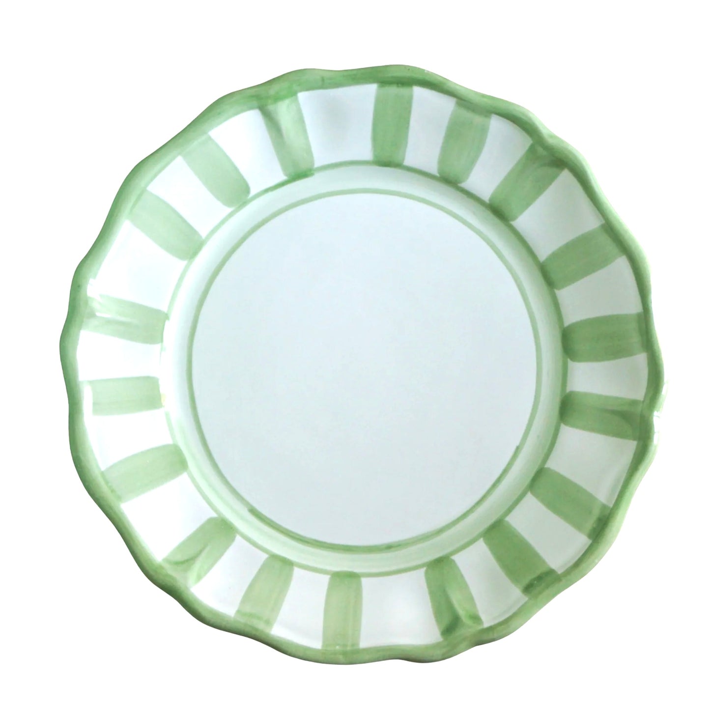 Italian Striped Lime Dinner Plate - Set of 2