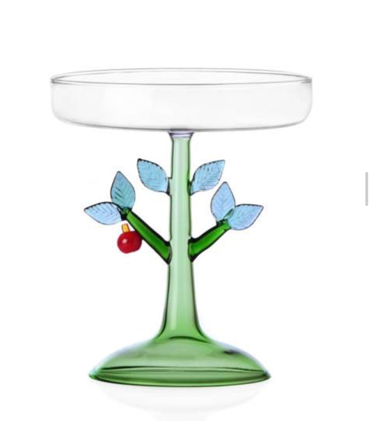 Pedestal glass apple tree tray