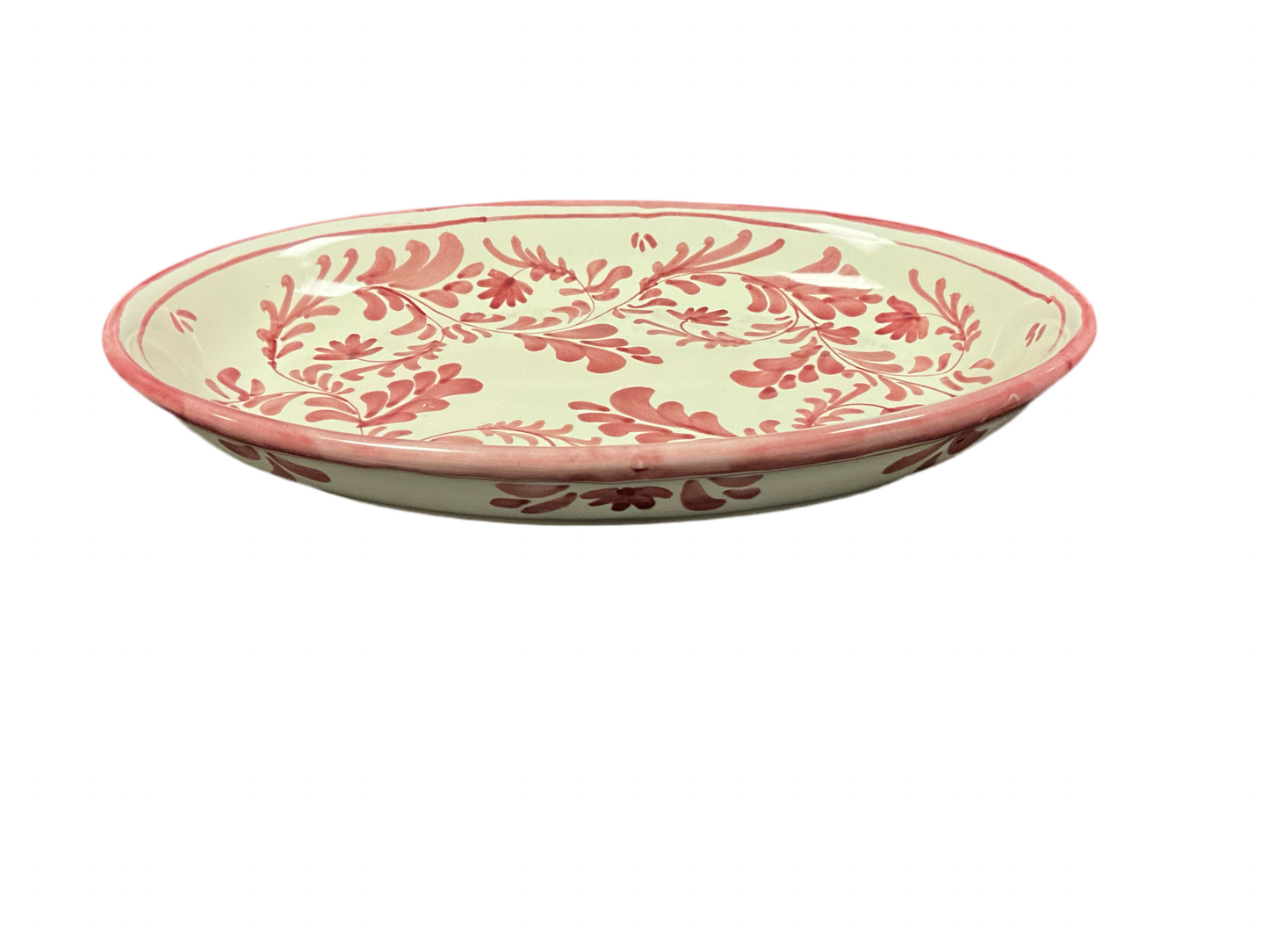 Flora Red Oval Platter