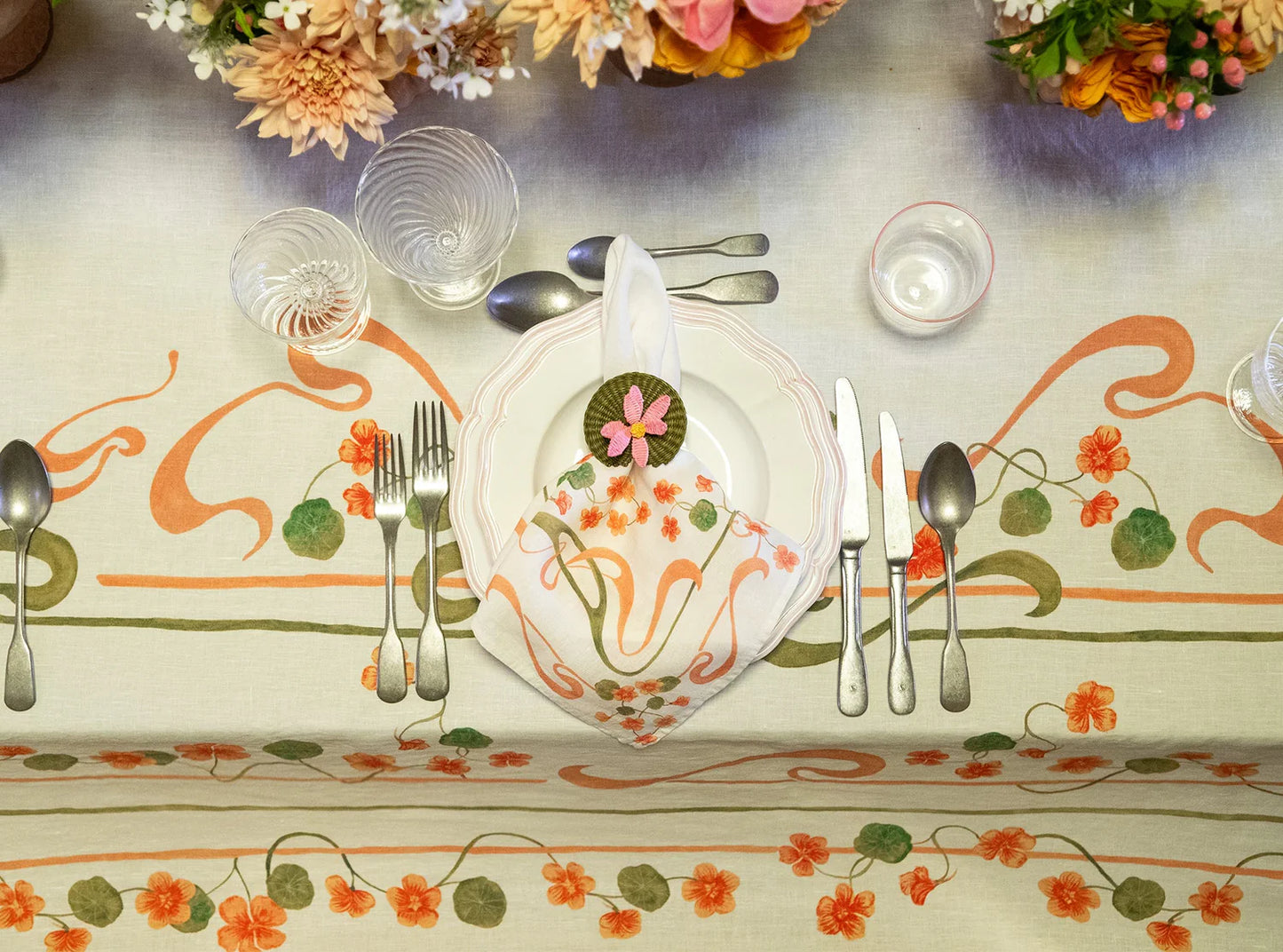 Nasturtium tablecloth