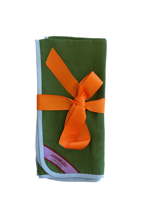 Dark Green Linen Napkins Set of 2 by La Doublej