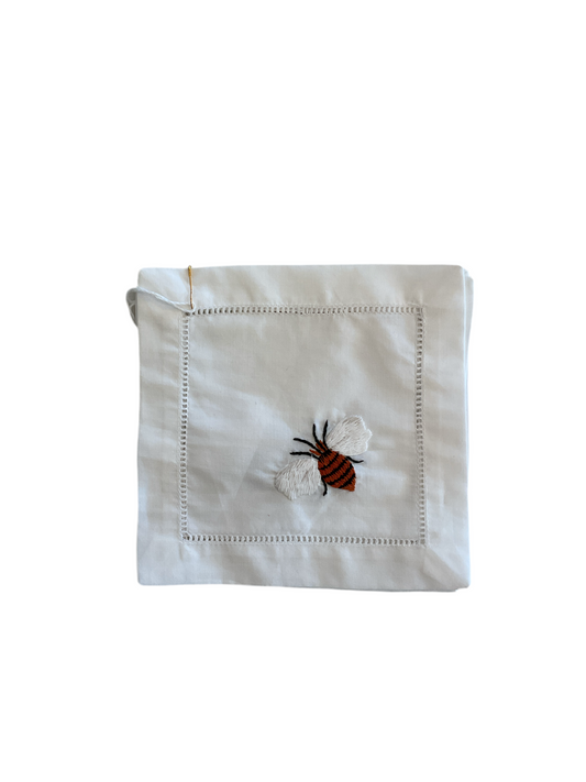 Brown Bee Cocktail Napkin S/4