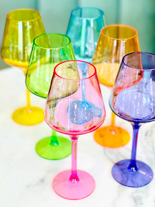 Stemmed Acrylic Wine Glasses