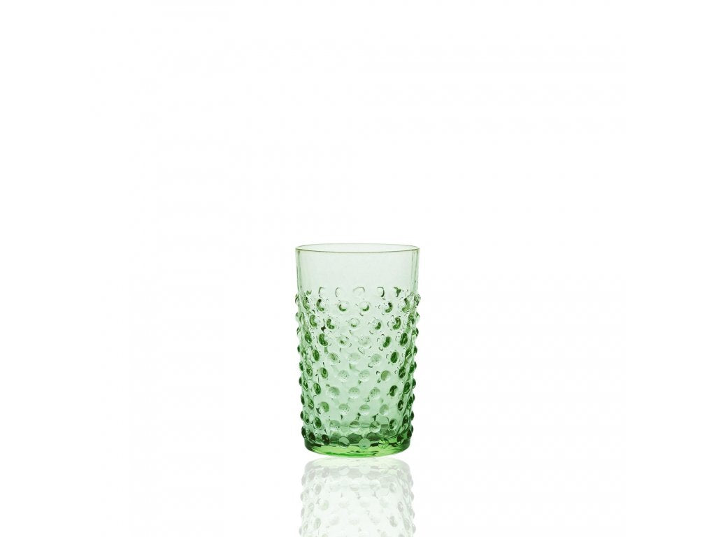 Light Green Hobnail Glass Set