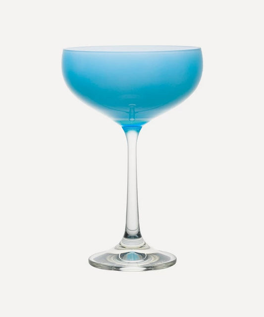 Sea Blue Cocktail Coupes, set of 4