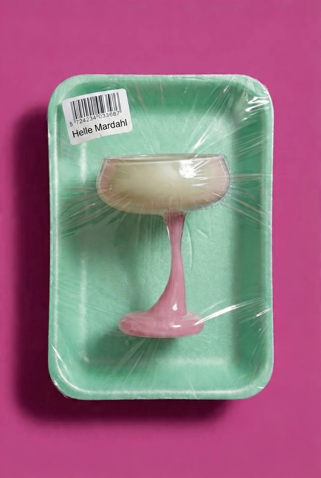 Helle Mardahl The Signature Glass in champagne and pink
