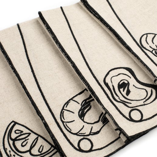 Line Drawing Napkins S/4