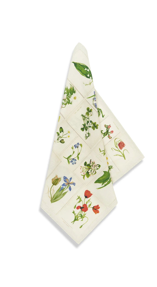 S&B x John Derian 'Botanical Tiles' Linen Napkins set of 6