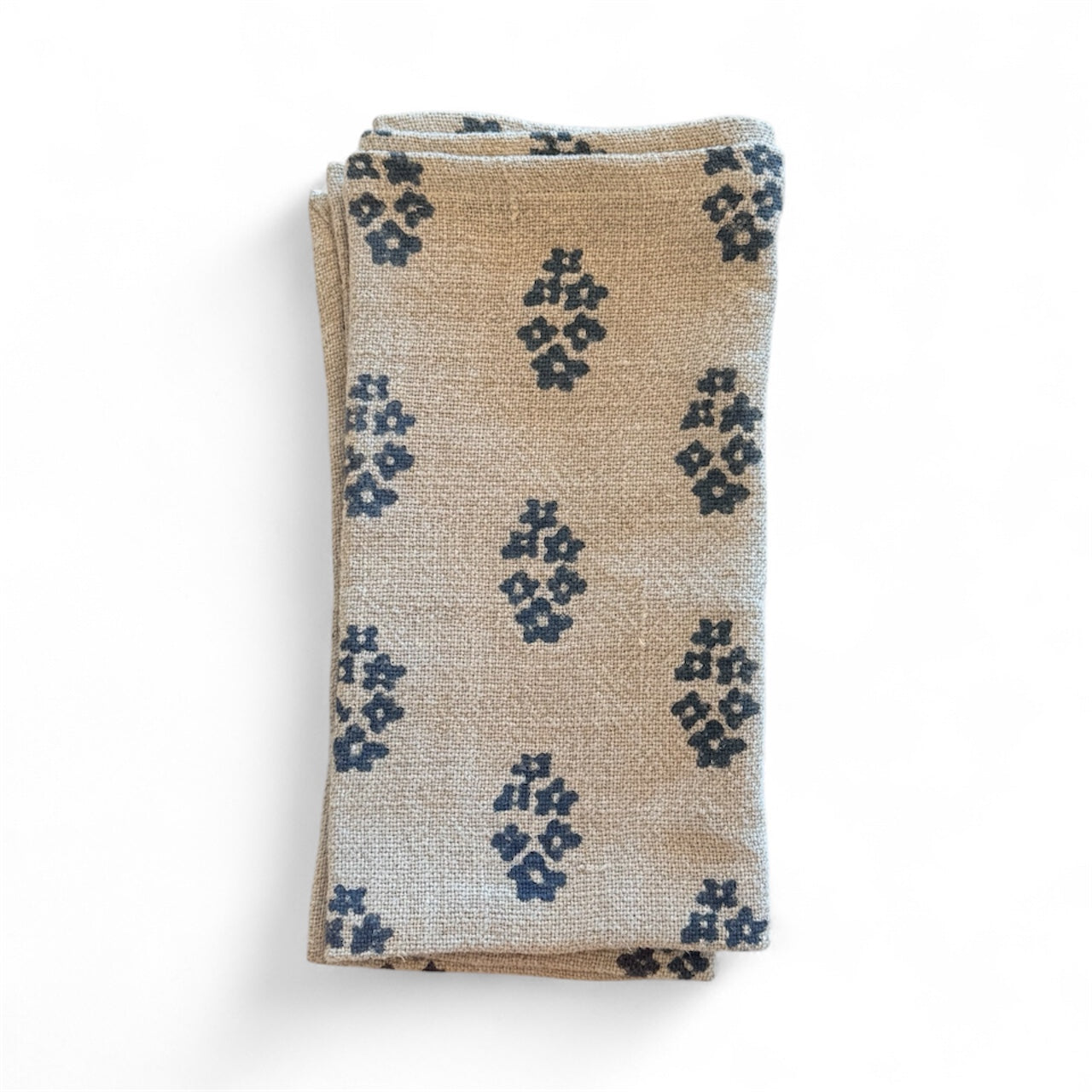 Woven Linen Napkin - Dark Blue, Set of 6