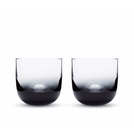 Black Whiskey Glasses S/2