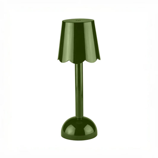 Khaki Green Scallop Rechargeable LED Lamp