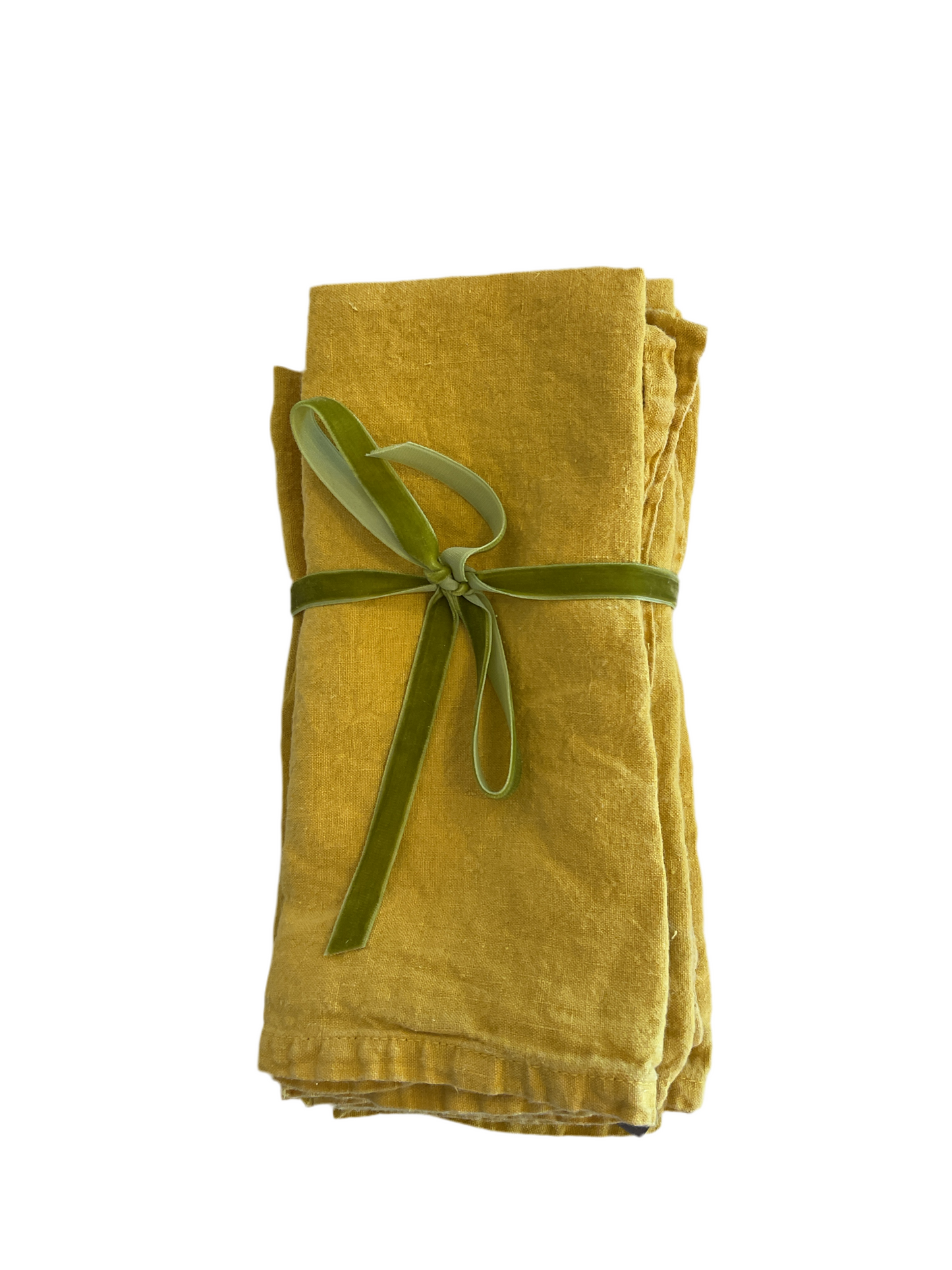 Yellow Linen Napkins S/6