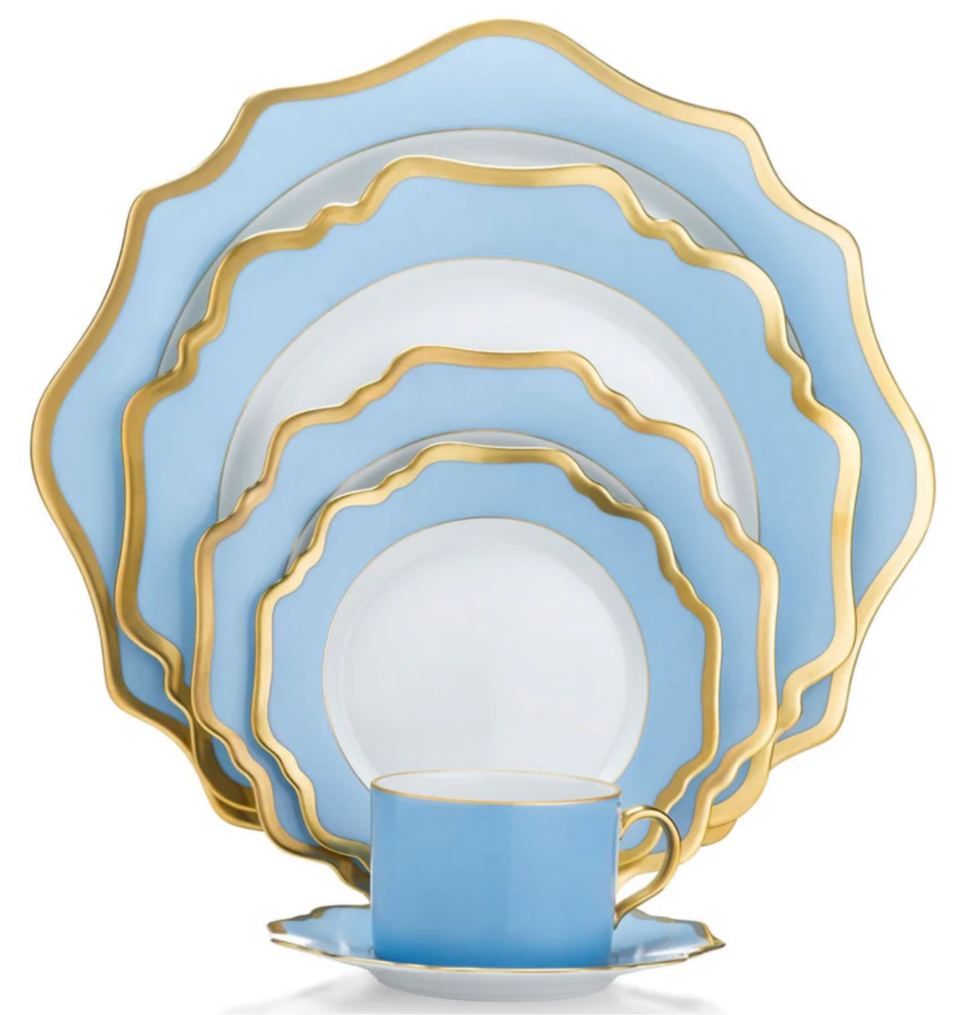 Anna Weatherly Anna's Palette Sky Blue Bread & Butter Plate