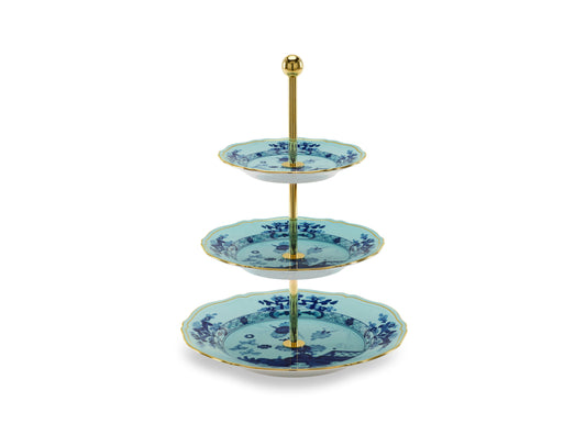 Oriente Italiano Iris 3-tier Serving Stand By Ginori 1735