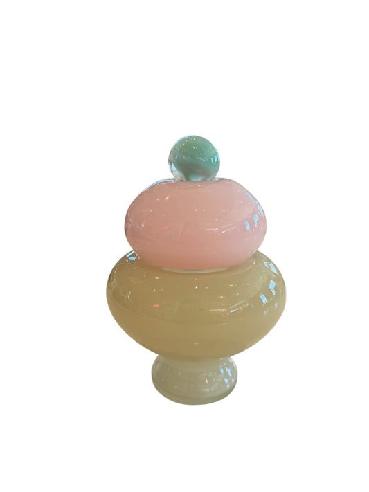 Helle Mardahl The Jar Medi in peppermint, milky rose, and champagne