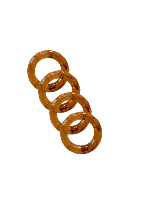 Element Napkin Ring Set - Honey