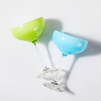 Pistachio Green Cocktail Coupes, set of 4