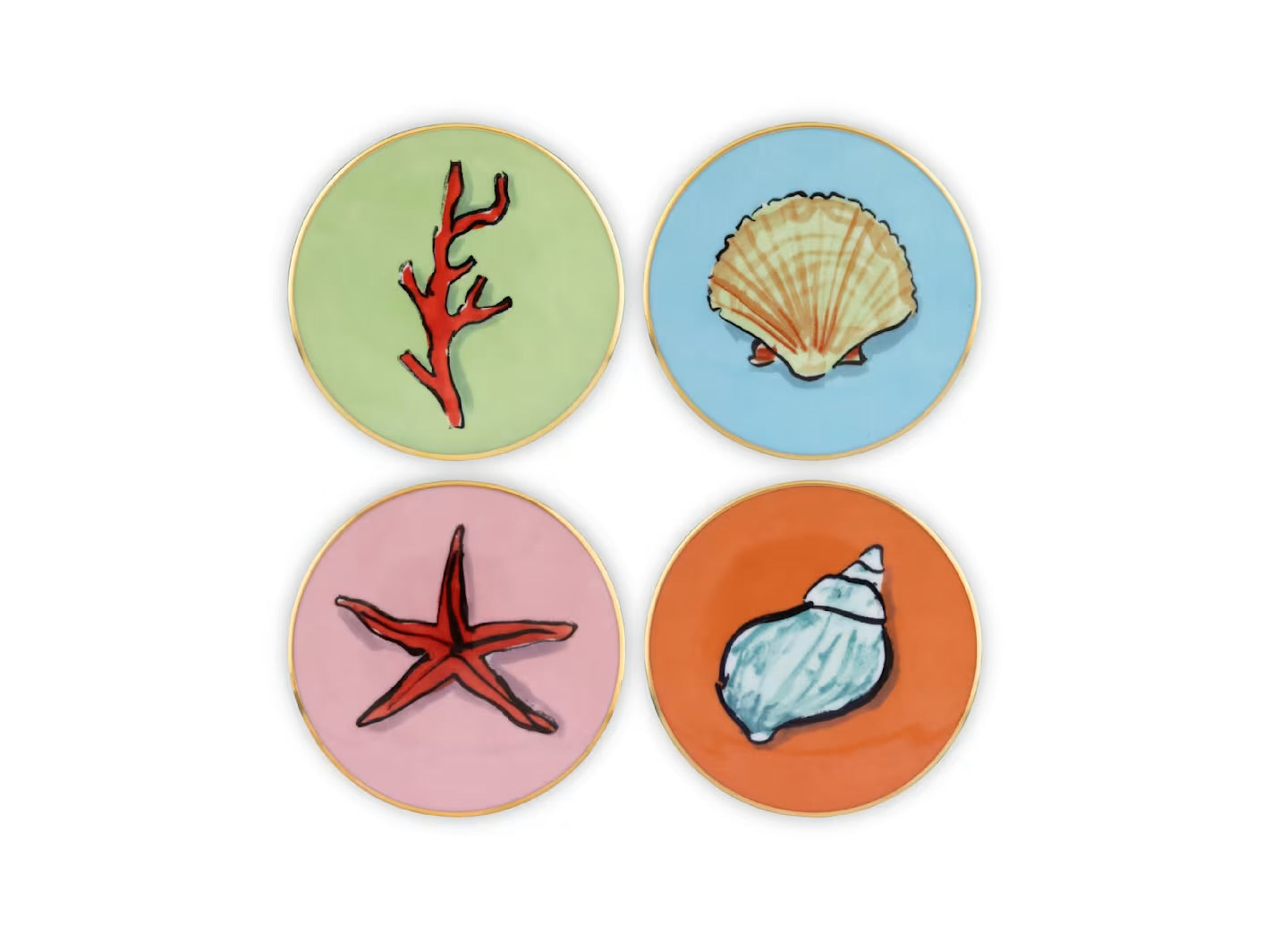 Il Viaggio di Nettuno set of 4 coasters