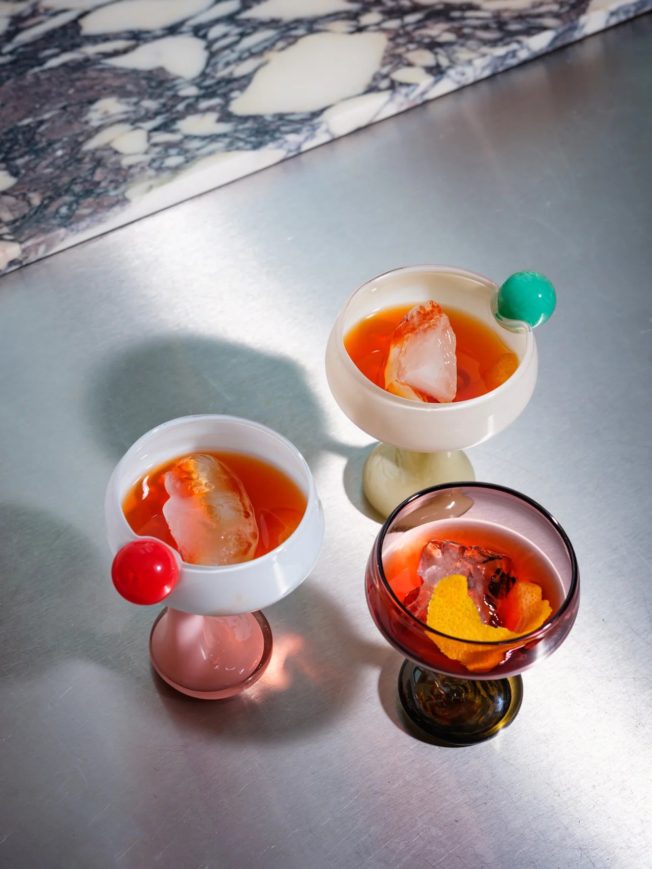 Helle Mardahl The Signature Glass in champagne and pink
