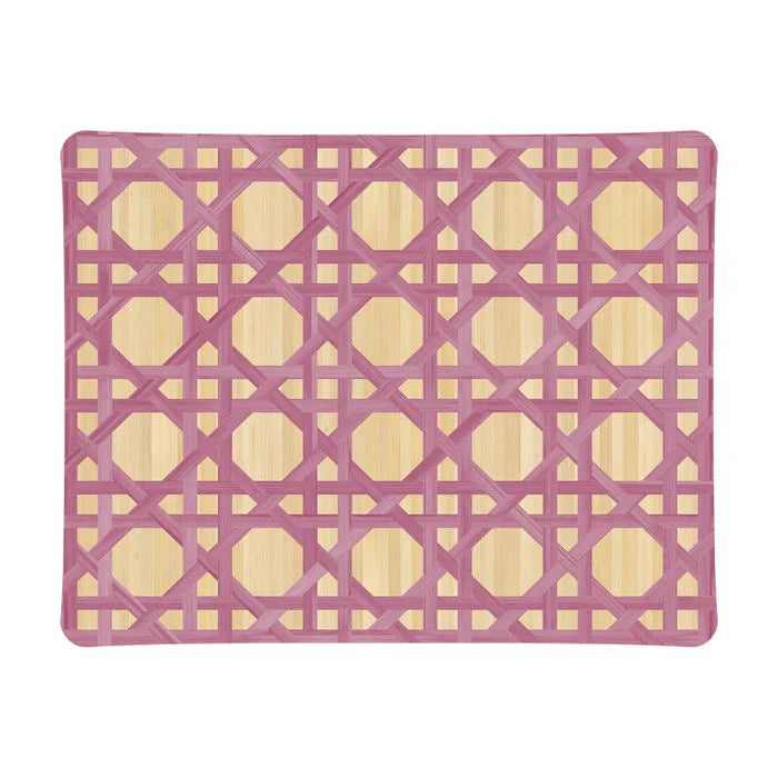 Cane Patterned Pink Acrylic Tray