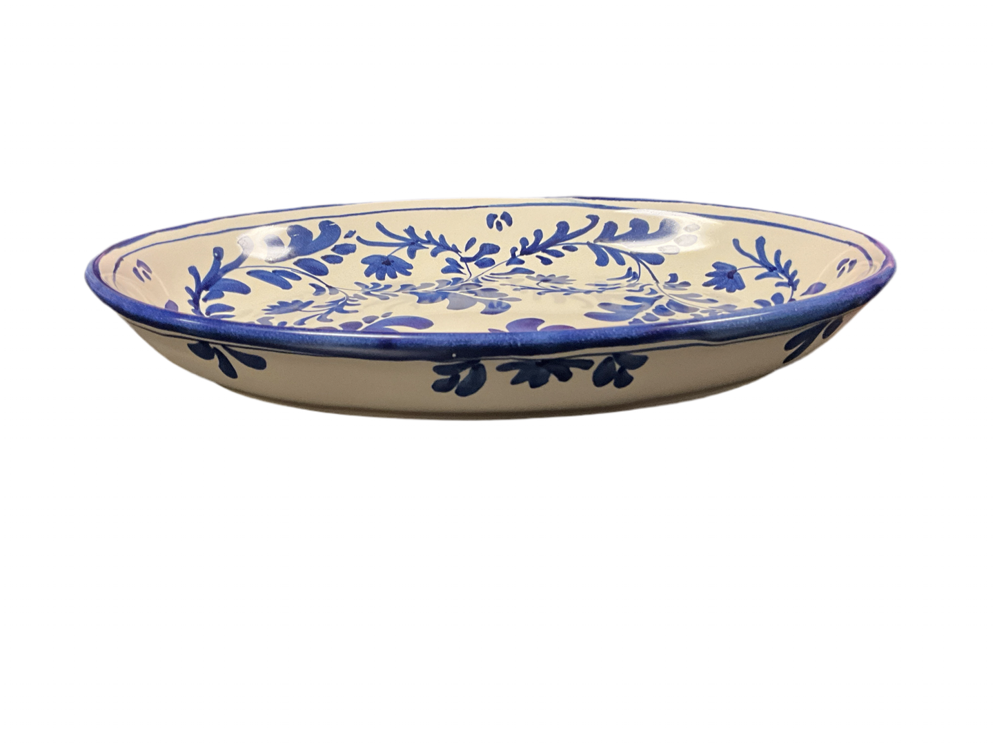 Flora Blue Oval Platter