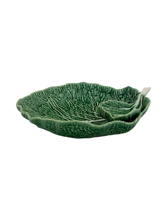 Bordallo Pinheiro Cabbage leaf with large dipping bowl
