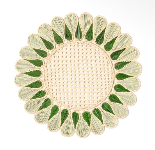 Set of 4 - Drops Placemat - Pistachio Dark Green