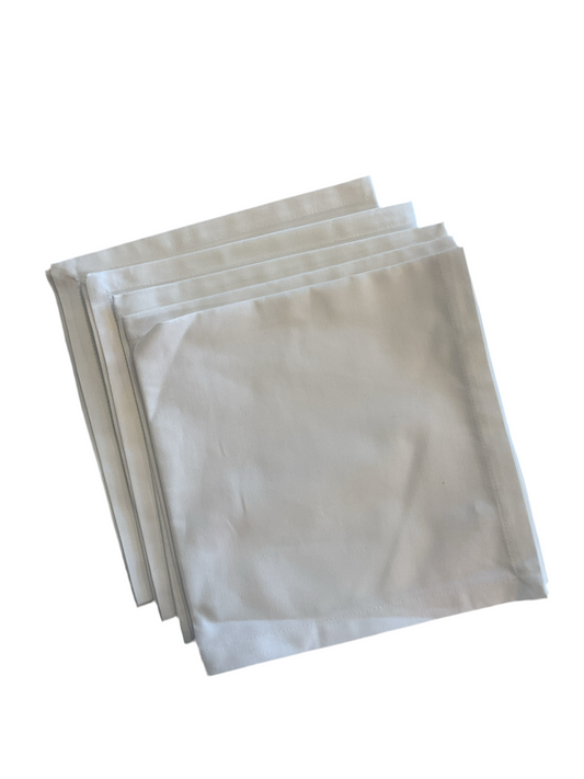 Set of 6 Napkins White