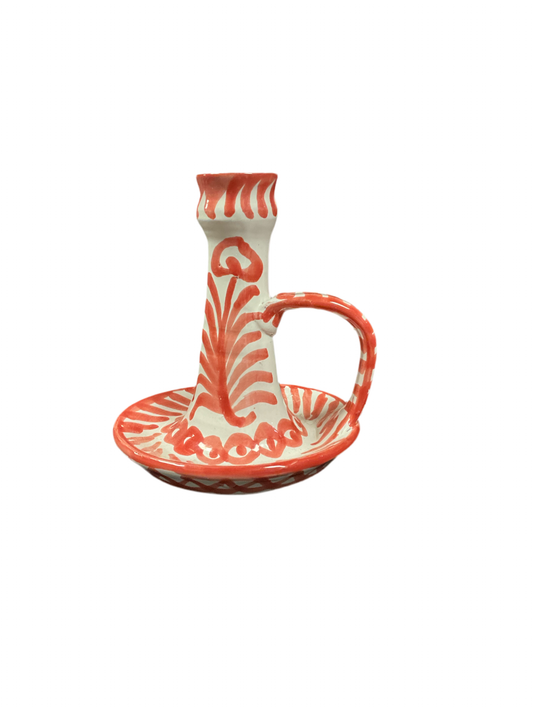 Candlestick Handpainted S/2