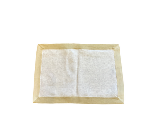Set of 6 Two Tone Border Cloth Placemats