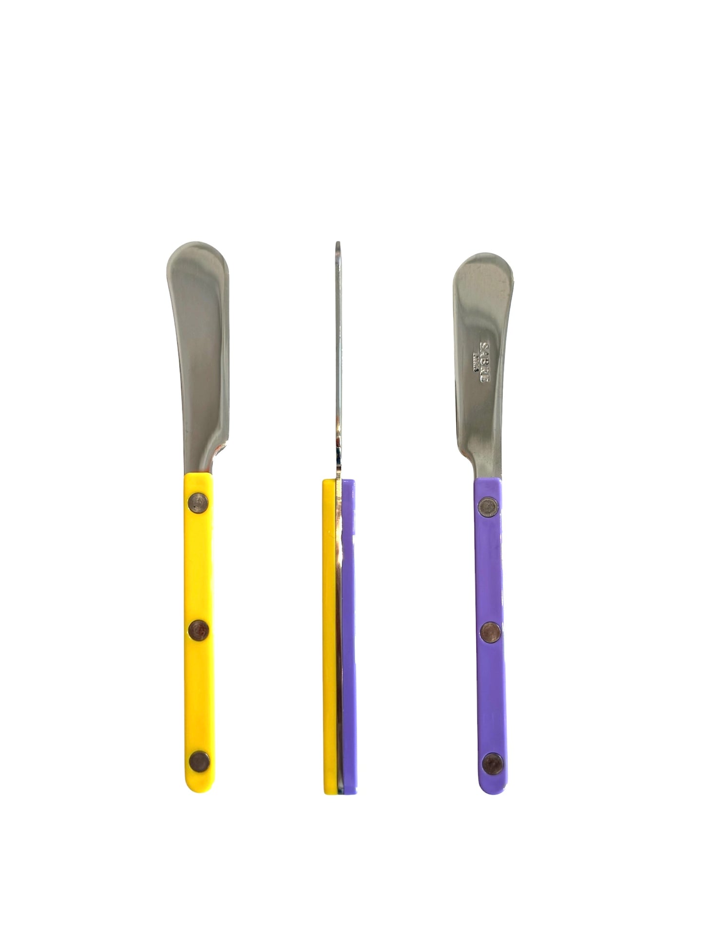 Sabre Bistrot Butter Spreader- Yellow & Purple Bicolor