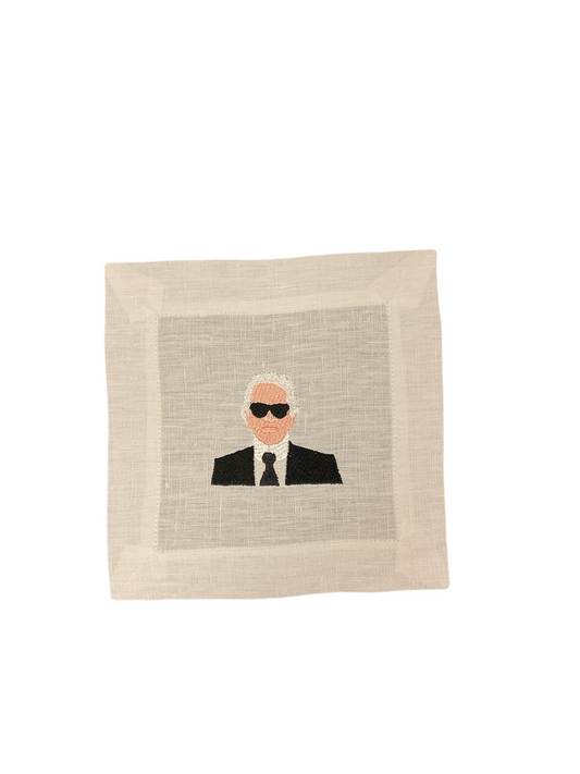 S/4 Karl Lagerfield Cocktail Napkins