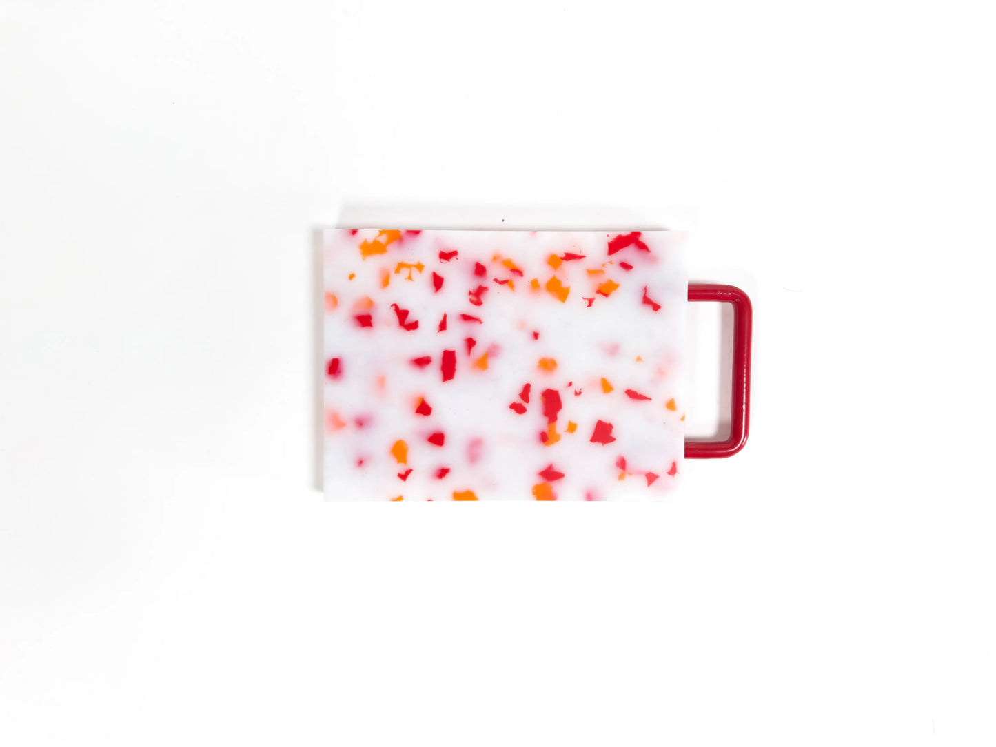 Small Red/Orange and White Cutting Board