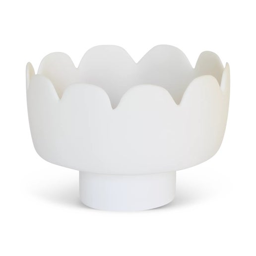 Fleur Large Footed Bowl- white