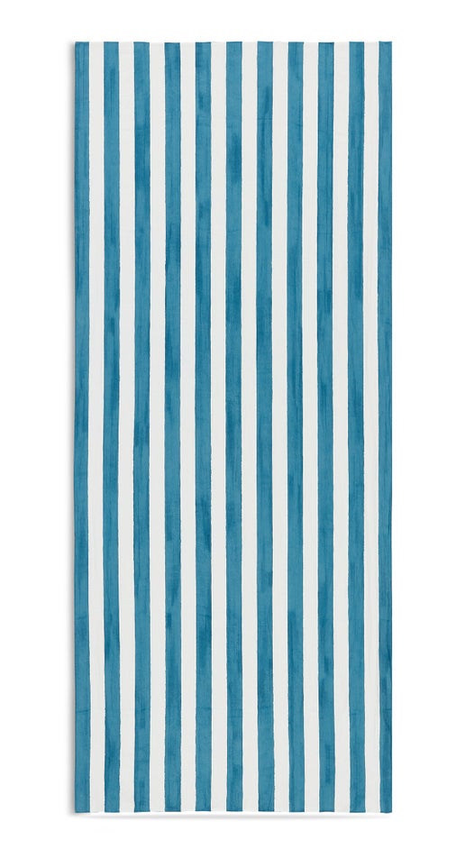 Blue Stripe Linen Tablecloth